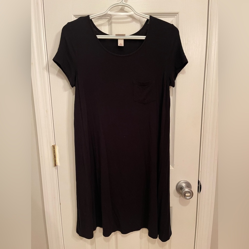 Black T-Shirt Pocket Dress